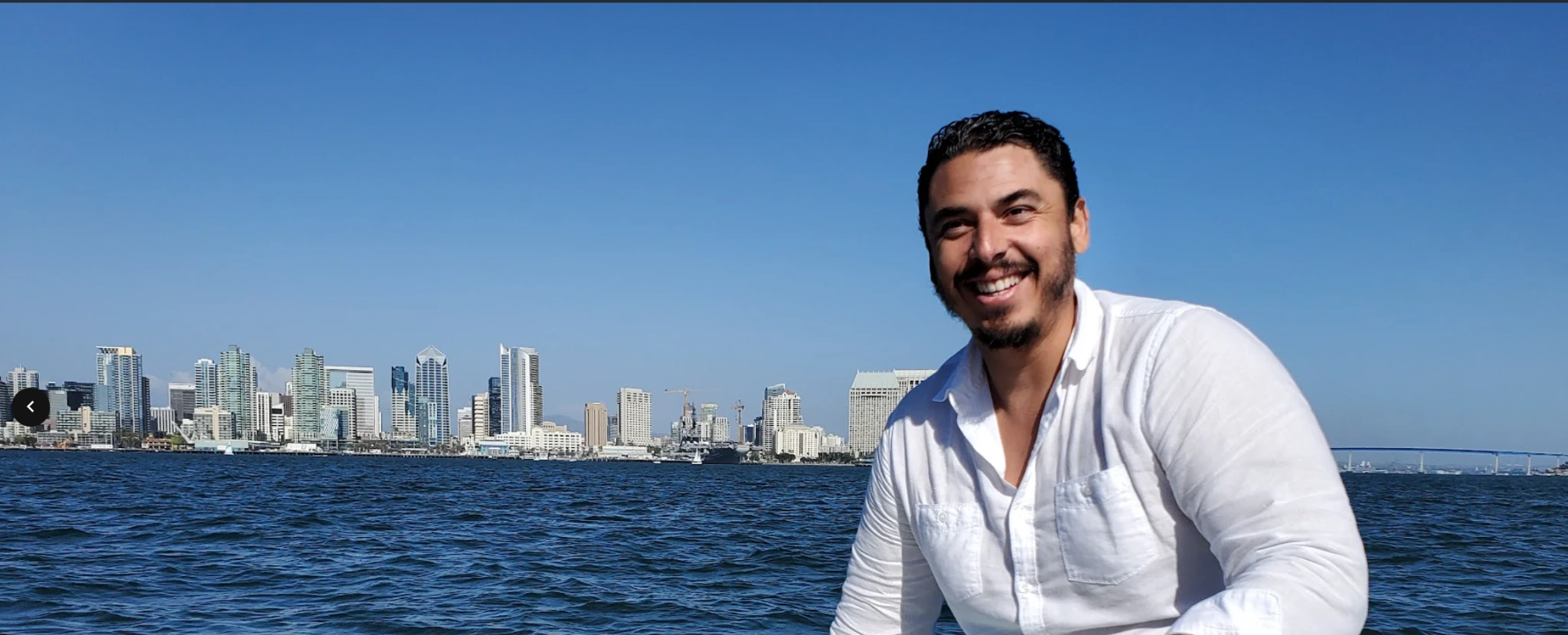 Guillermo Rivas at the San Diego waterfront